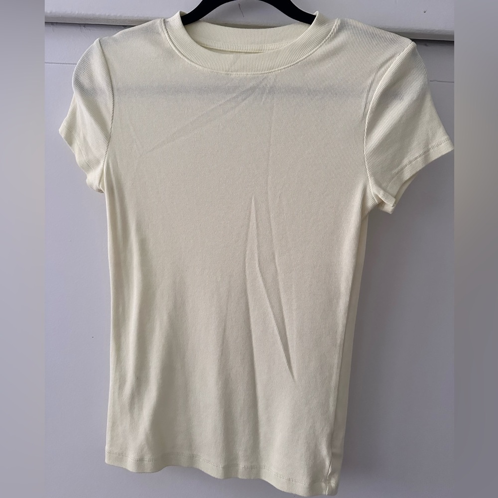 Target Butter Yellow Ribbed Fitted Tee!